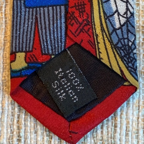 Mens HALLOWEEN DRACULA Silk Tie~Celebrations by Hallmark For Superba~Ex Cond~58” - Picture 7 of 13